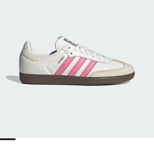 NWT Adidas Samba Cream and Pink Sneakers